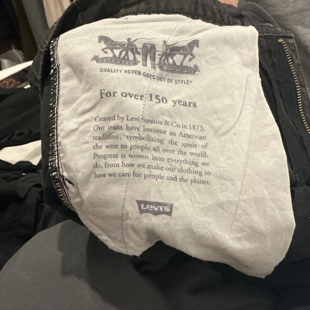Levi's Black and White Denim Jeans